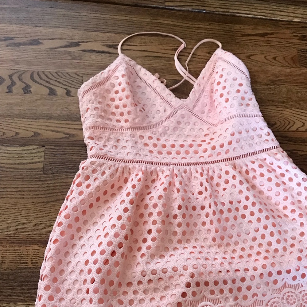 Abercrombie and Fitch pink lace dress